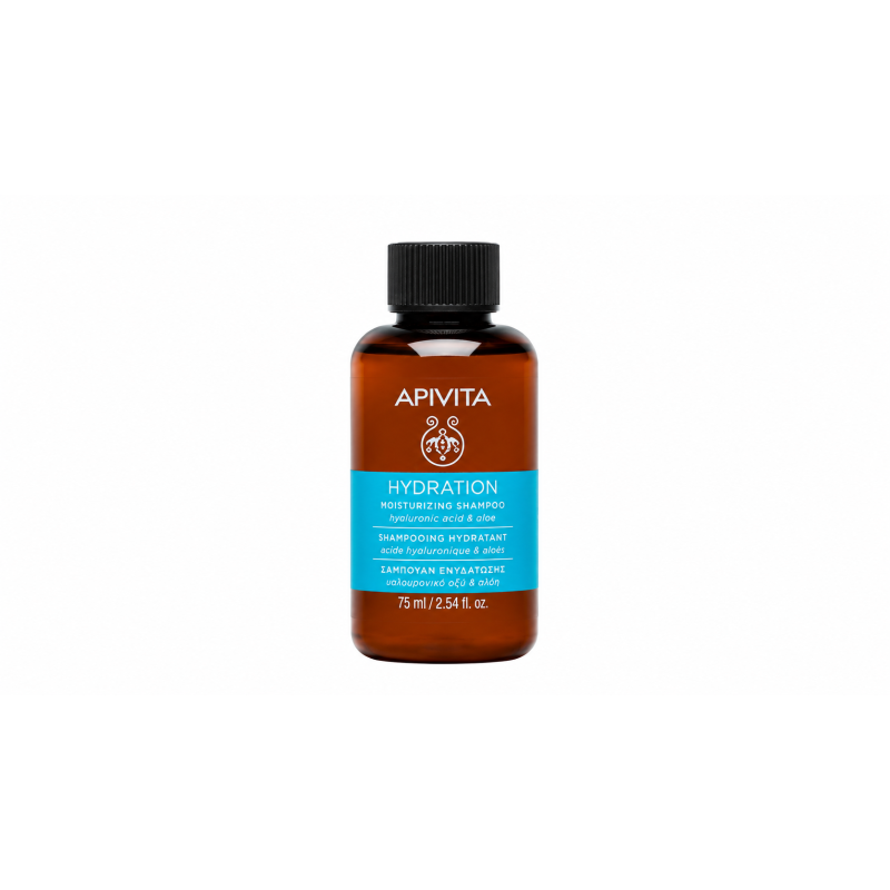 Apivita Hair Care Hydration Shampoo Hyaluronic Acid & Aloe Travel Size 75ml