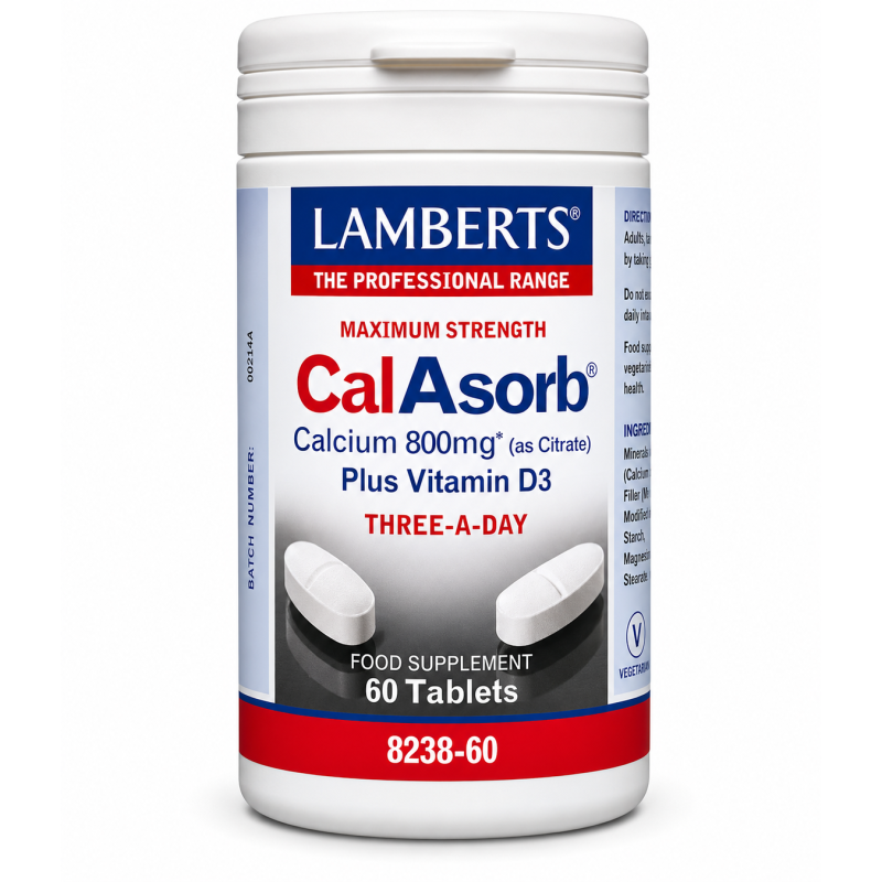 Lamberts Calasorb Calcium 800mg Plus D3 60 Tablets