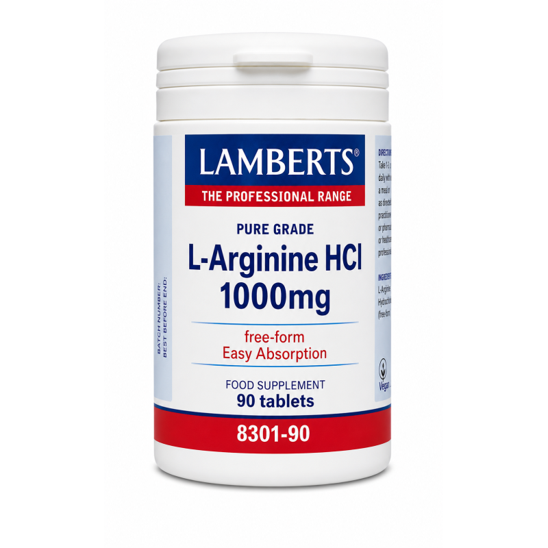 Lamberts L-Arginine Hci 1000mg 90 Tablets