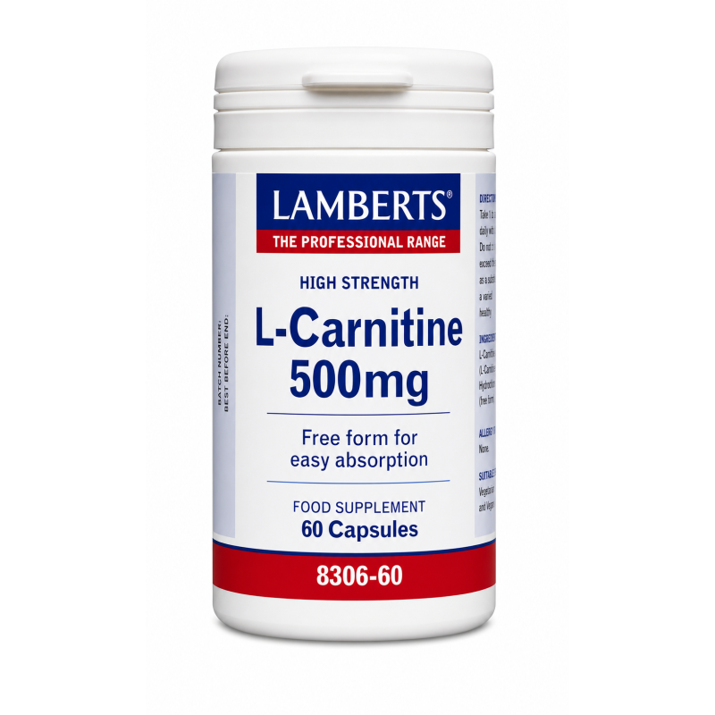 Lamberts L-Carnitine 500mg 60 Capsules