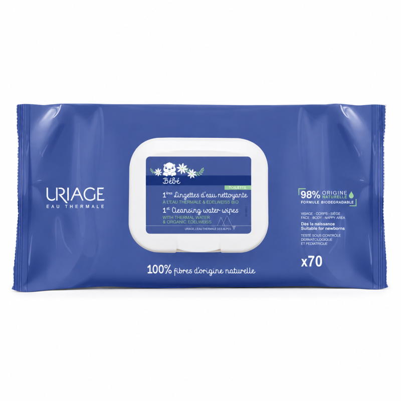 Uriage Bebe 1St Water Cleansing Wipes 70