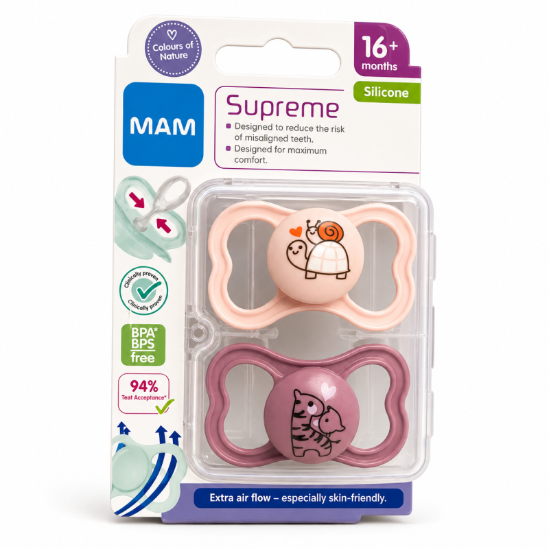 Mam Supreme Pacifier 16+ Girl 2pcs 10023992