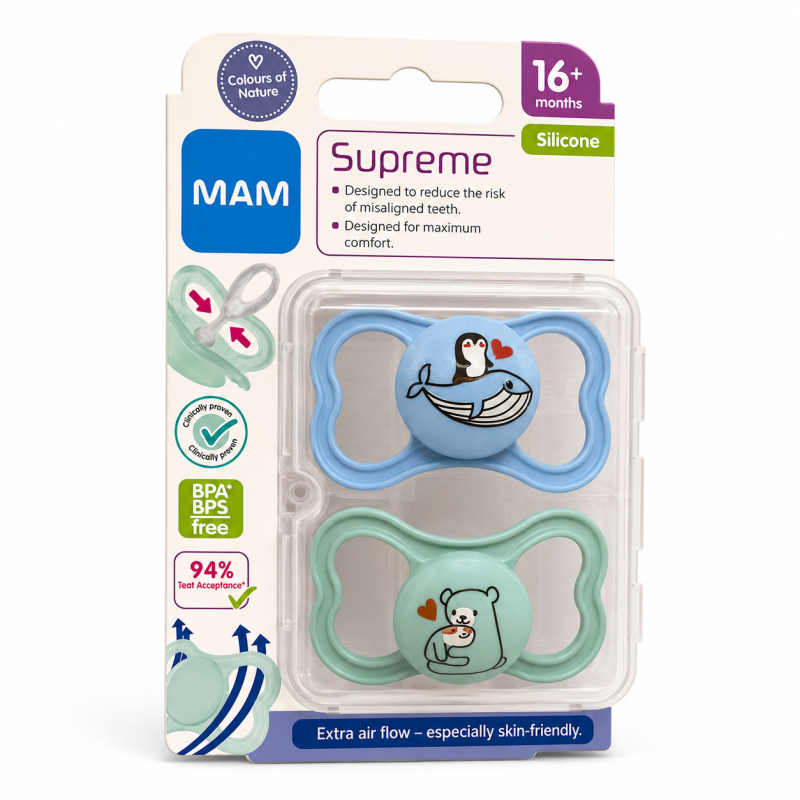 Mam Supreme Pacifier 16+ Boy 2pcs - 10023991