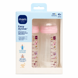 Mam Easy Active Baby Bottle 330ml 2pcs Girl 4m+ - 10023841