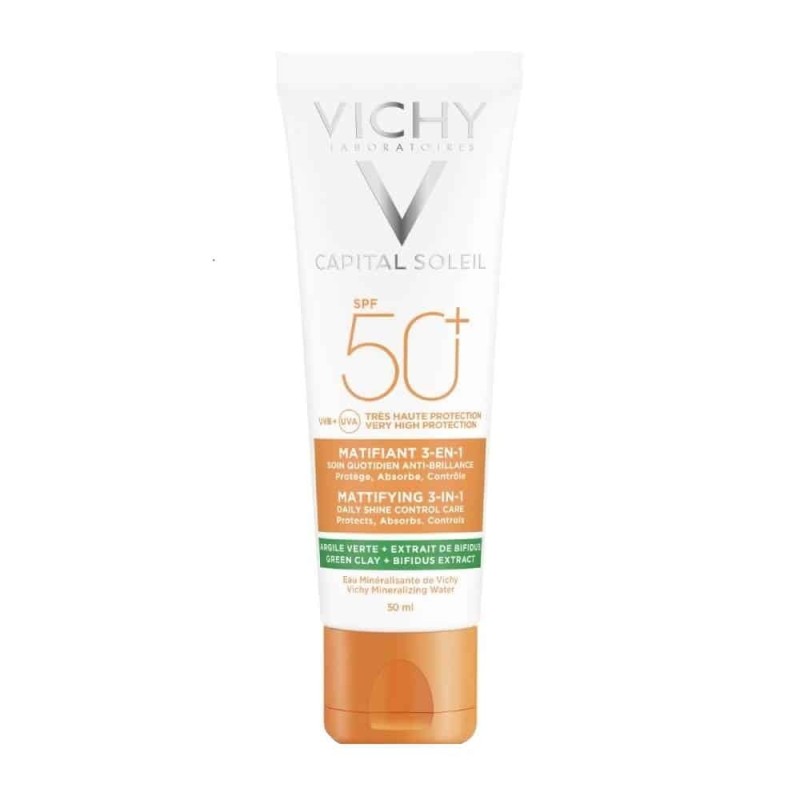 Vichy Capital Soleil Mattifying 3-In-1 Daily Shine Control SPF50+ 50ml